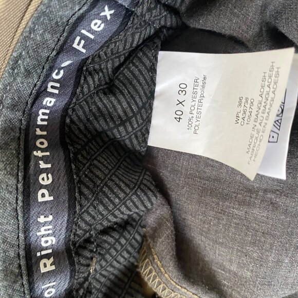 Van Heusen Haggar Mens Dress Pants 40x30 Cool Right Performance Flex Black Khaki - Picture 5 of 11